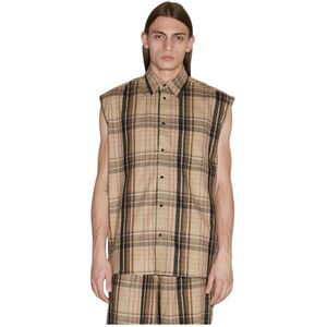 Vtmnts, Heren, Tops, Bruin, Maat: S Katoen,