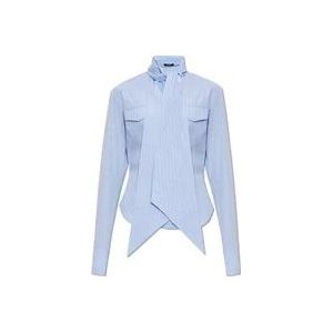 Balmain Gestreept overhemd , Blue , Dames , Maat: L