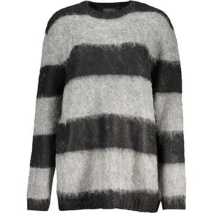 Guess - Gestreept T-shirt met Lange Mouwen - Grijs - Dames - Polyester