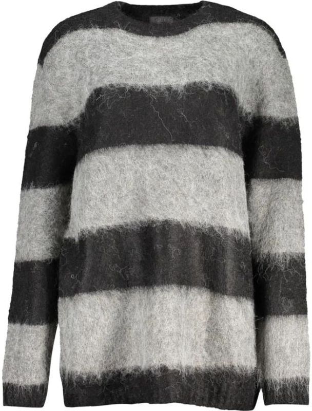 Guess - Gestreept T-shirt met Lange Mouwen - Grijs - Dames - Polyester