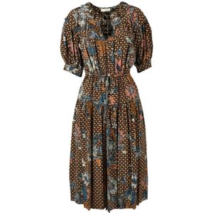 Ulla Johnson, Dames, Jurken, Veelkleurig, Maat: L Zijde,