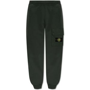Stone Island, Heren, Broeken, Groen, Maat: L Katoen,