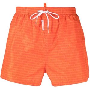 Dsquared2 Oranje Boxer Zwembroek , Orange , Heren , Maat: M