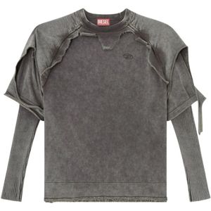 Diesel, Heren, Tops, Grijs, Maat: M Katoen,
