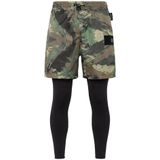 Plein Sport - Running Pants - Groen - 2-in-1 Ontwerp - Heren - Polyester