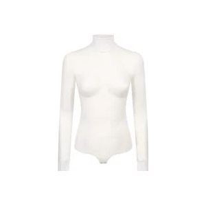 Burberry Elegante Semi-Transparante Body , White , Dames , Maat: S