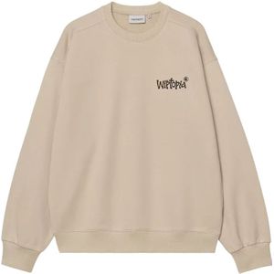 Carhartt Wip, Heren, Sweatshirts & Hoodies, Beige, Maat: L Katoen,