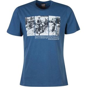 Barbour, Heren, Tops, Blauw, Maat: M Katoen,