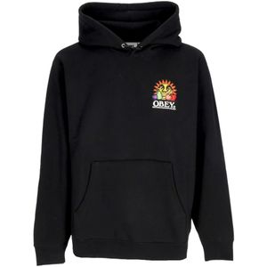 Obey, Heren, Sweatshirts & Hoodies, Zwart, Maat: XS Fleece,