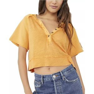 Free People, Dames, Tops, Oranje, Maat: XS