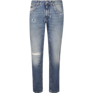 Dolce & Gabbana, Heren, Jeans, Blauw, Maat: S Denim,