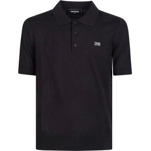 Dsquared2, Heren, Tops, Zwart, Maat: M