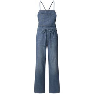 Pepe Jeans - Janice - Jumpsuit - Blauw - Lange Tuinbroek van Stijf Denim