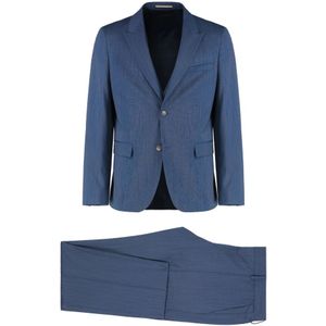 Hugo, Heren, Pakken, Blauw, Maat: XL Wol,