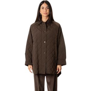 Weekend Max Mara, Dames, Mantels, Bruin, Maat: 2XS Katoen,