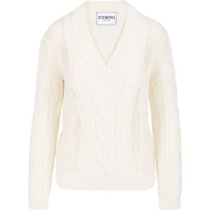 Iceberg, Dames, Truien, Beige, Maat: M Wol,