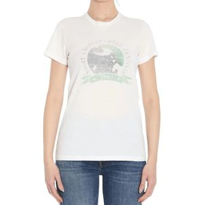 Saint Laurent, Dames, Tops, Wit, Maat: XS Katoen,