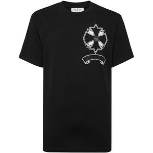 Philipp Plein, Heren, Tops, Zwart, Maat: XS Katoen,