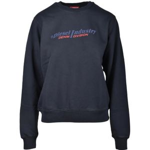 Diesel, Dames, Sweatshirts & Hoodies, Zwart, Maat: XS Katoen,