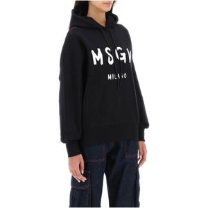 Msgm, Dames, Tops, Zwart, Maat: 2XS Katoen,