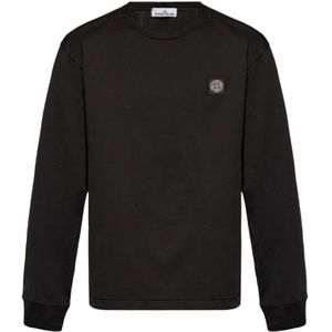 Stone Island, Heren, Tops, Zwart, Maat: 2XL