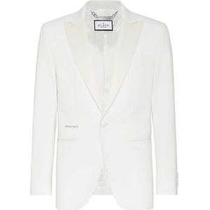 Philipp Plein, Heren, Jassen, Wit, Maat: S Wol,
