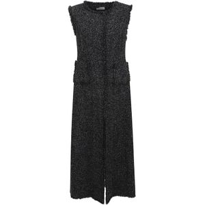 Charlott, Dames, Jurken, Grijs, Maat: S Leer,