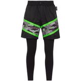 Plein Sport - Sport Leggings - Zwart - 2-in-1 Ontwerp - Katoen en Nylon