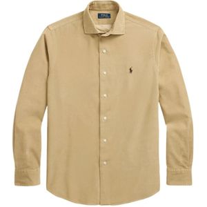 Polo Ralph Lauren, Heren, Overhemden, Beige, Maat: M Katoen,