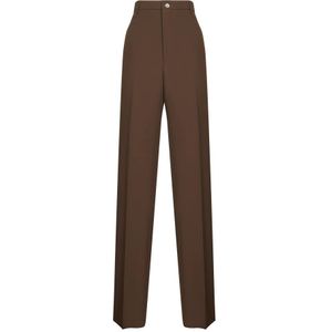 Gucci, Dames, Broeken, Bruin, Maat: XS Poliester,