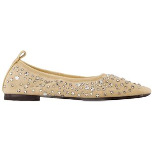 Tory Burch - Crystal Ballet - Ballerina's - Beige - Leer