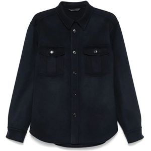 Brioni, Heren, Jassen, Blauw, Maat: XL Wol,