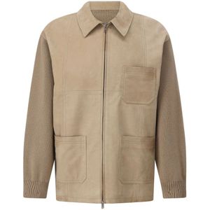 Golden Goose, Heren, Jassen, Beige, Maat: M Wol,
