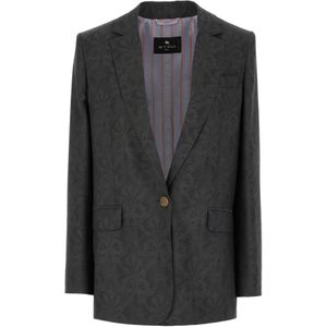 Etro, Dames, Jassen, Grijs, Maat: S Wol,