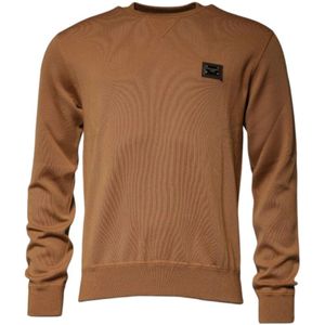 Ronde Hals Sweatshirt Bruin