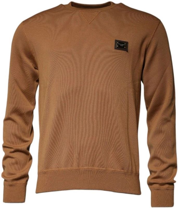 Ronde Hals Sweatshirt Bruin