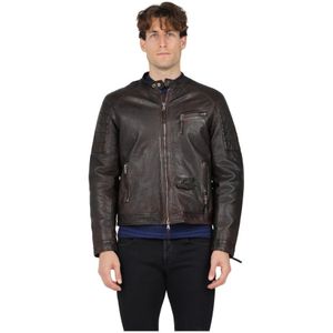 The Jack Leathers, Heren, Jassen, Bruin, Maat: 2XL Leer,
