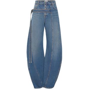 Jean Paul Gaultier, Dames, Jeans, Blauw, Maat: W25 Katoen,