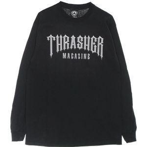 Thrasher, Heren, Tops, Zwart, Maat: M Katoen,