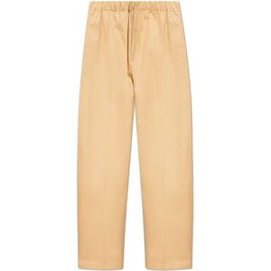 Jil Sander, Heren, Broeken, Beige, Maat: L Katoen,