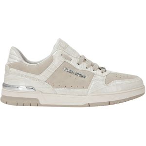 Plein Sport, unisex, Schoenen, Beige, Maat: 35 EU Leer,