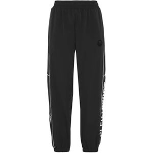 Plein Sport, Dames, Broeken, Zwart, Maat: XS Nylon,