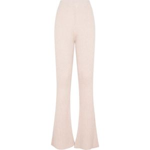 Peserico, Dames, Broeken, Beige, Maat: S Wol,