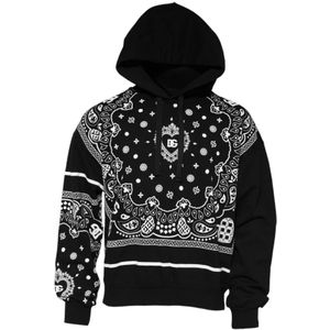 Dolce & Gabbana, Heren, Sweatshirts & Hoodies, Zwart, Maat: XS Katoen,