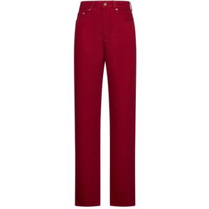 Jacquemus, Dames, Jeans, Rood, Maat: W24 Katoen,