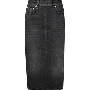 Haikure, Dames, Rokken, Zwart, Maat: W25 Denim,