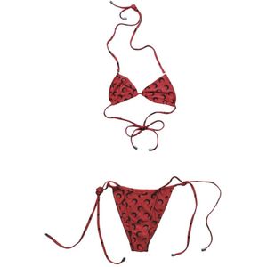 Marine Serre, Dames, Badkleding, Rood, Maat: M