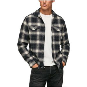 Pepe Jeans, Heren, Overhemden, Zwart, Maat: S Katoen,
