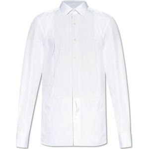 Tom Ford, Heren, Overhemden, Wit, Maat: M Katoen,