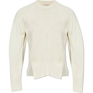 Alexander McQueen, Dames, Truien, Beige, Maat: XS Kasjmier,